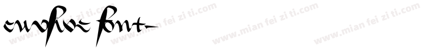cursive font字体转换